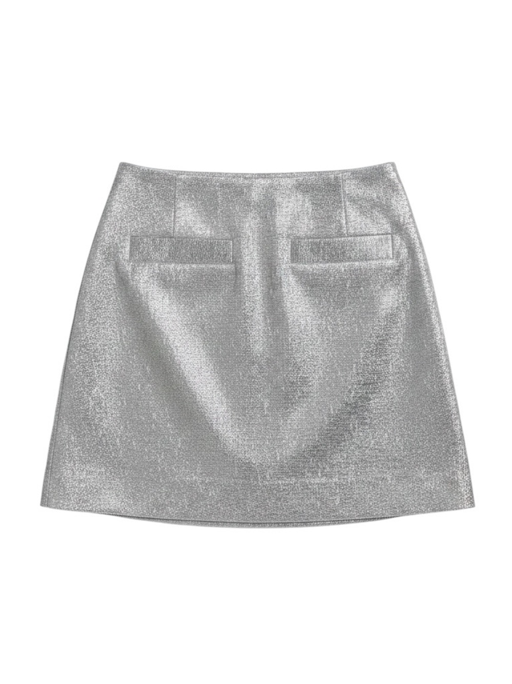 Stella Nova Aska Silver Lurex Mini Skirt NWT Size 36